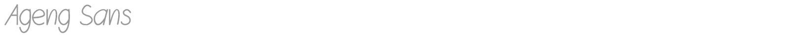 Ageng Sans font preview